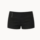 Low Waist Mini Shorts - Black