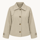 Klassisk Kort Trenchcoat - Beige