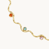 Wavy Stone Armbånd - Guldbelagt/farve