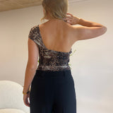 Leopard One Shoulder Top