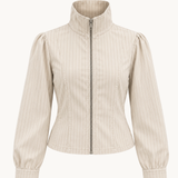 Paula Jakke - Stribet Beige