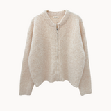 Liva Zip Cardigan - Beige