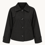 Klassisk Kort Trenchcoat - Sort