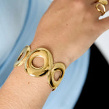 Sculpted Armbånd - Guldbelagt