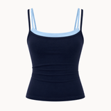 Active Dobbeltlags Tanktop - Navy/Lyseblå