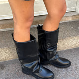 Freja Folded Støvler - Sort