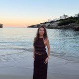 Valeria Mesh Top - Mørkebrun