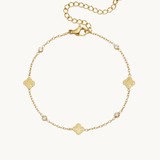 Clover Sparkle Armbånd - Guldbelagt