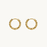 Textured Hoops - Guldbelagt