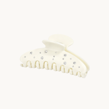 Hårklemme med Sten - Creme