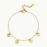 Hammered Hearts Armbånd - Guldbelagt
