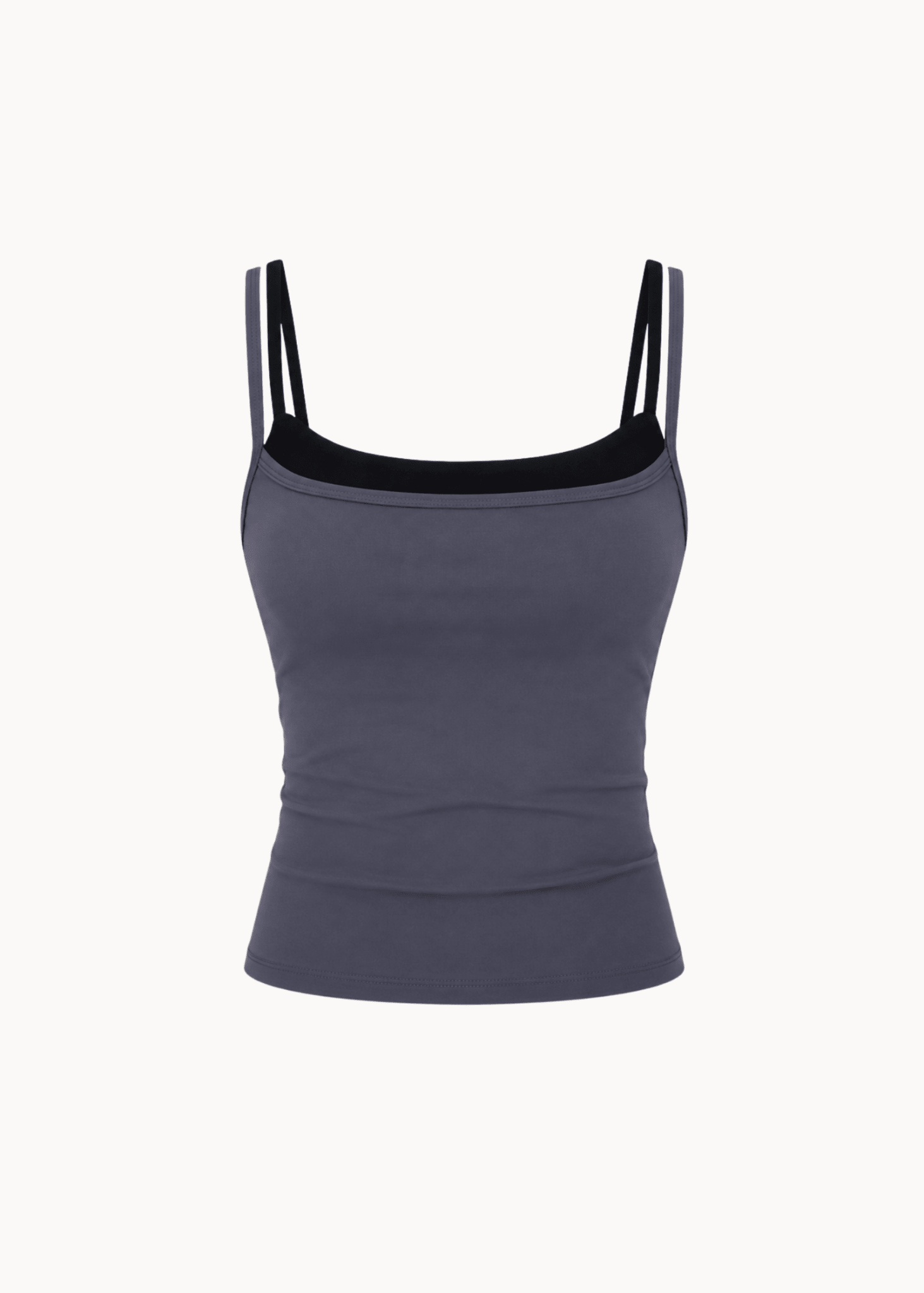Active Dobbeltlags Tanktop - Grå/Sort - ByStenholt.dk