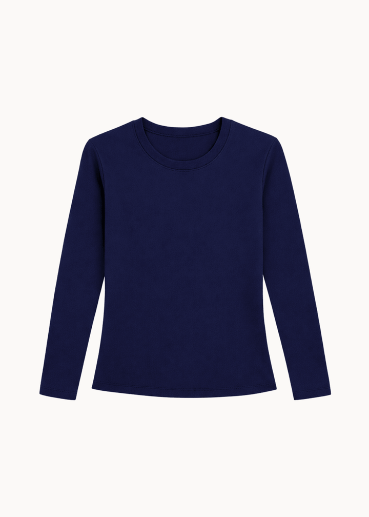 Active Langærmet Bluse - Navy - ByStenholt.dk