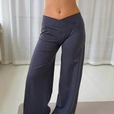 Active Straight Wrap Tights - Grå - ByStenholt.dk
