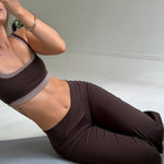Active Straight Wrap Tights - Mørkebrun - ByStenholt.dk