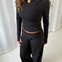 Active Straight Wrap Tights - Sort - ByStenholt.dk