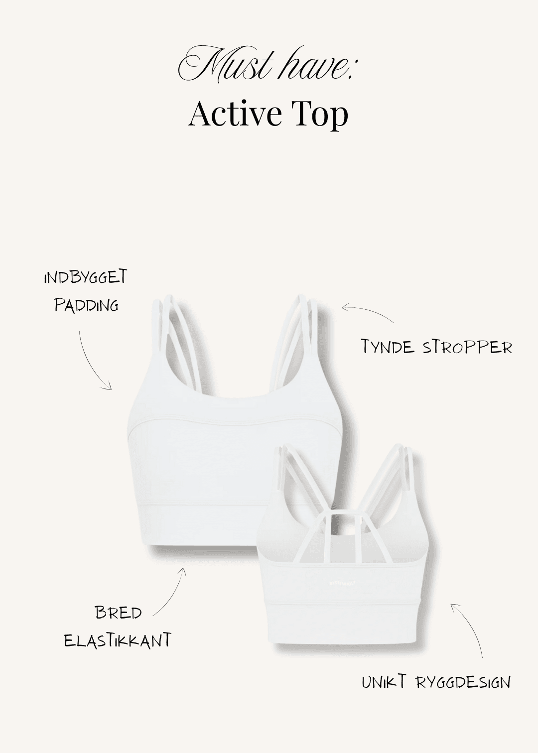 Active Top - Hvid - ByStenholt.dk