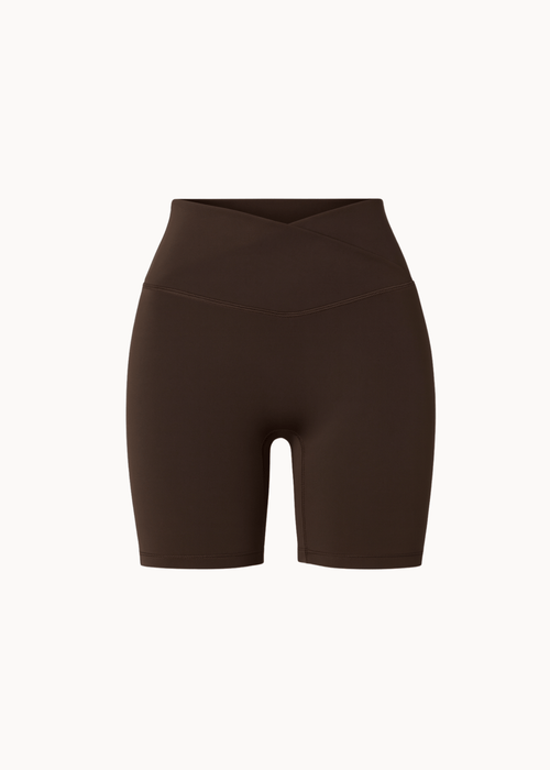 Active Wrap Shorts - Mørkebrun - ByStenholt.dk