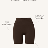 Active Wrap Shorts - Mørkebrun - ByStenholt.dk