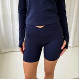 Active Wrap Shorts - Navy - ByStenholt.dk