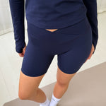Active Wrap Shorts - Navy - ByStenholt.dk