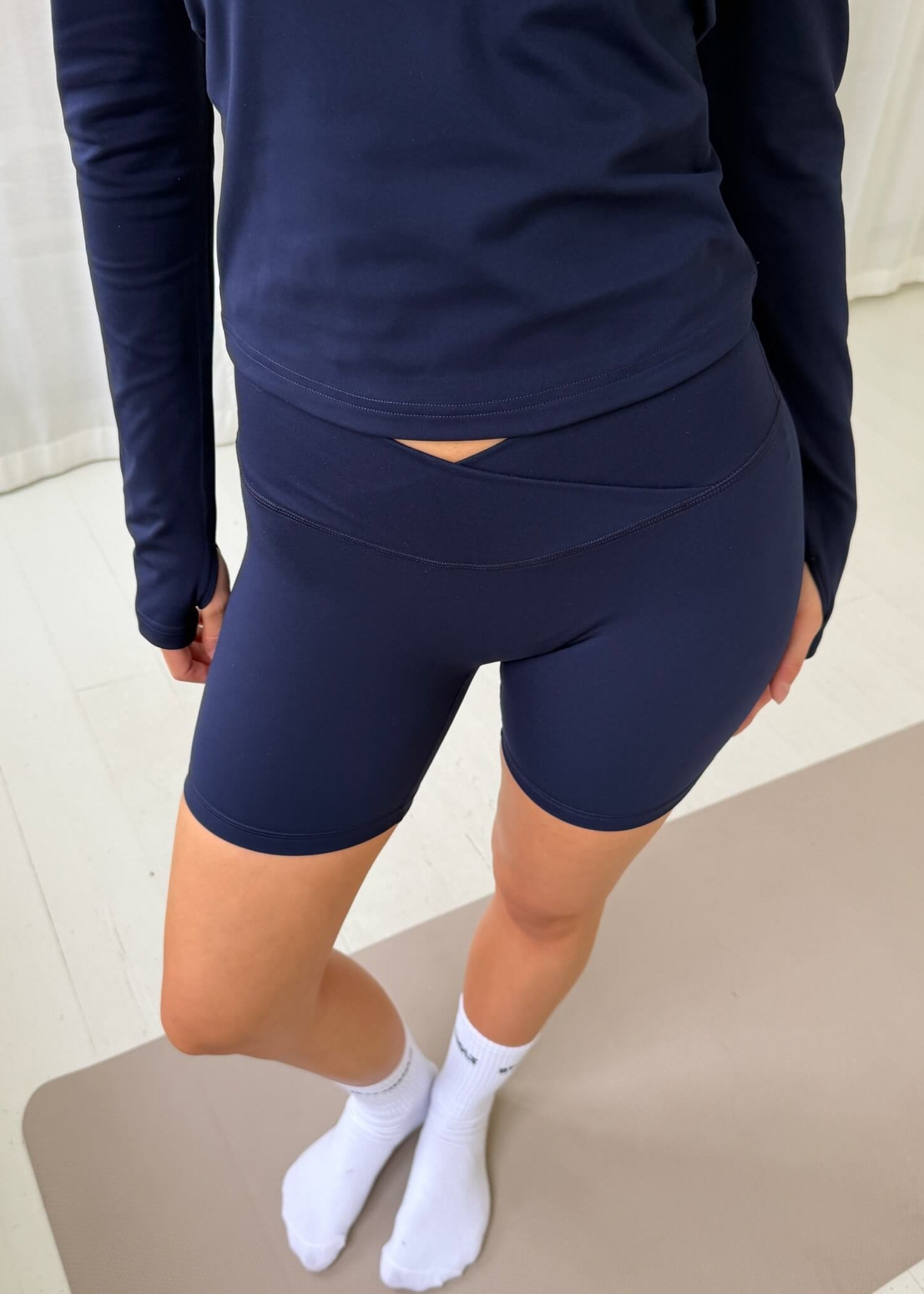 Active Wrap Shorts - Navy - ByStenholt.dk