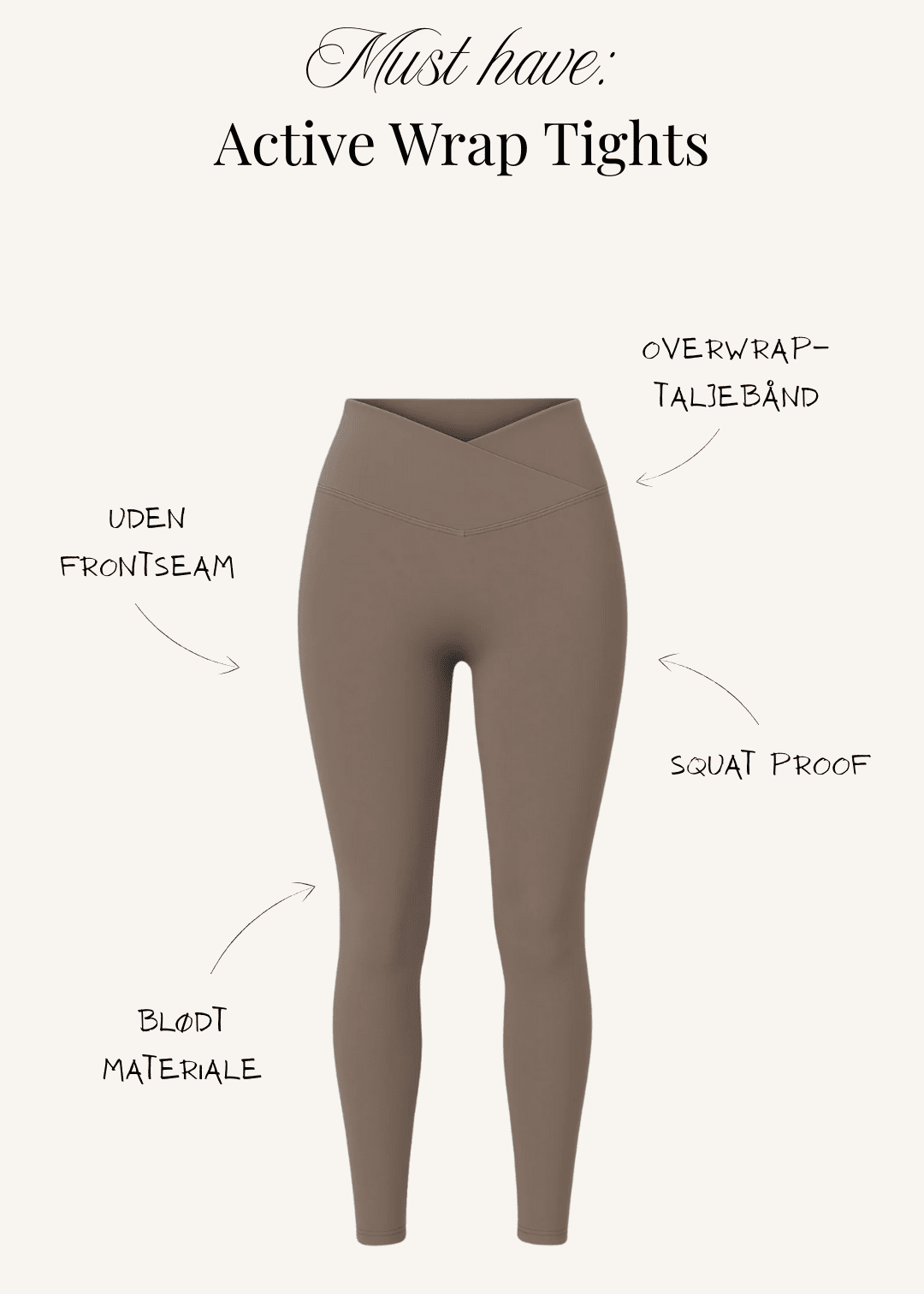 Active Wrap Tights - Hvid - ByStenholt.dk