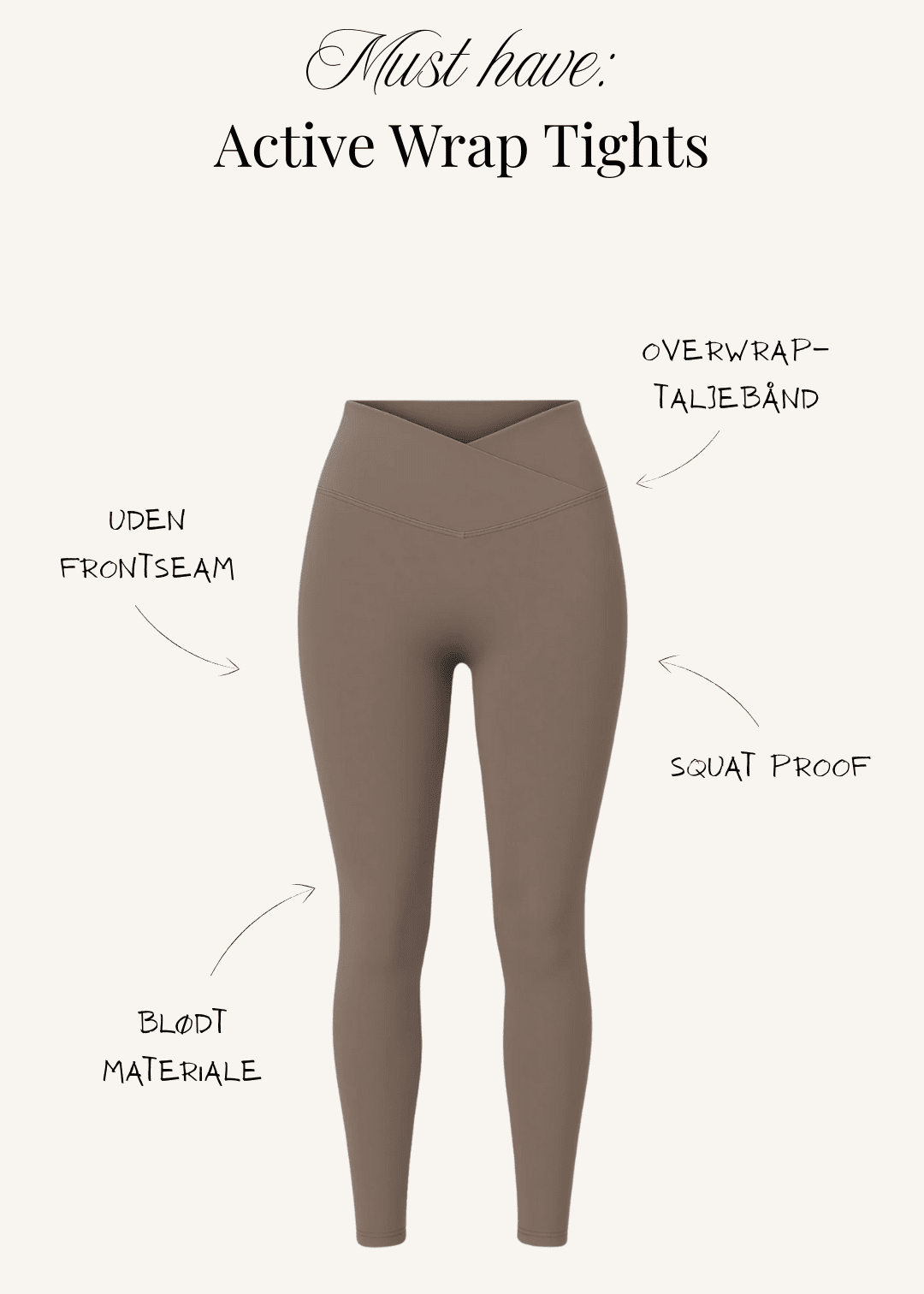 Active Wrap Tights - Sage - ByStenholt.dk