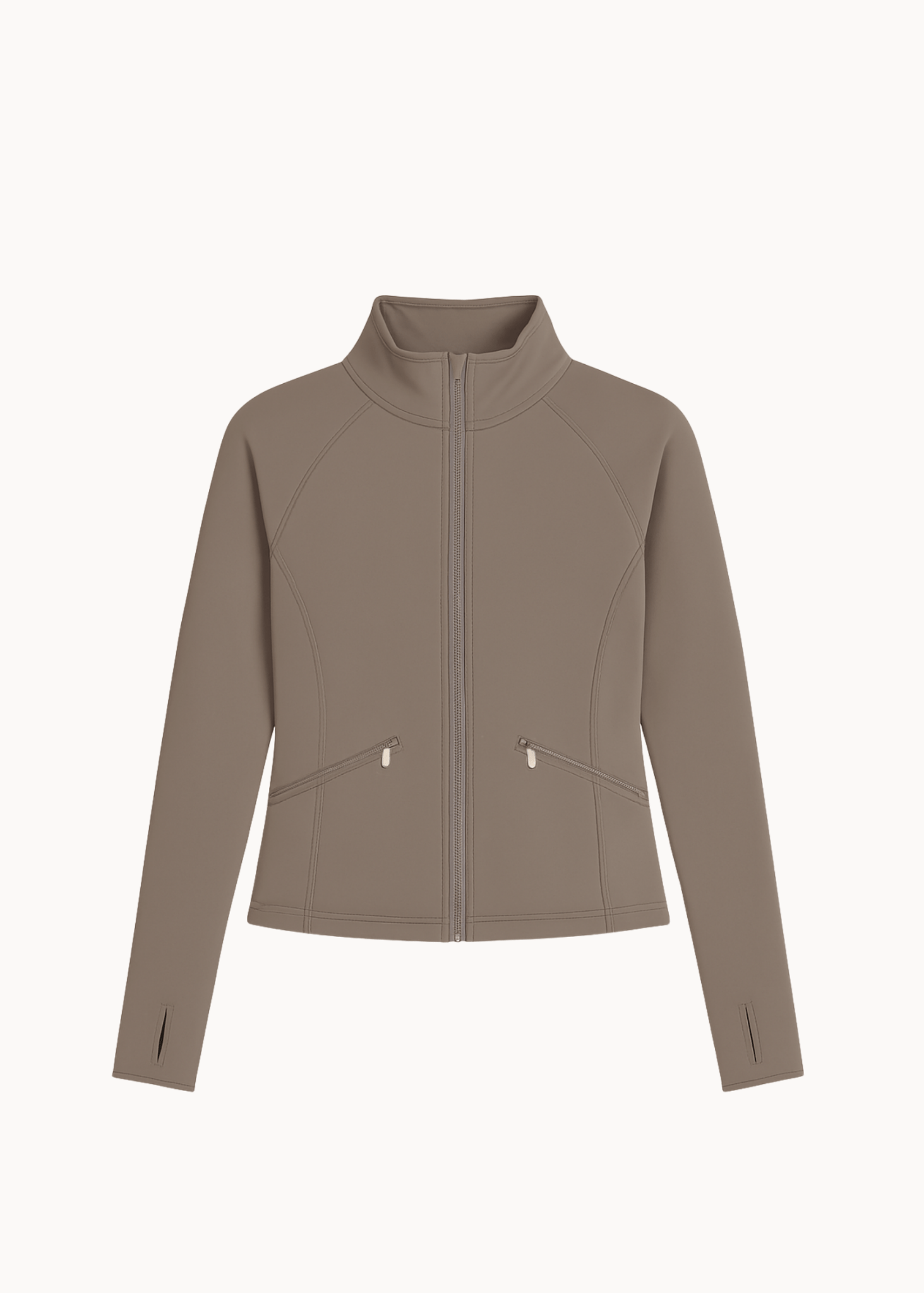 Active Zip Jakke - Beige - ByStenholt.dk