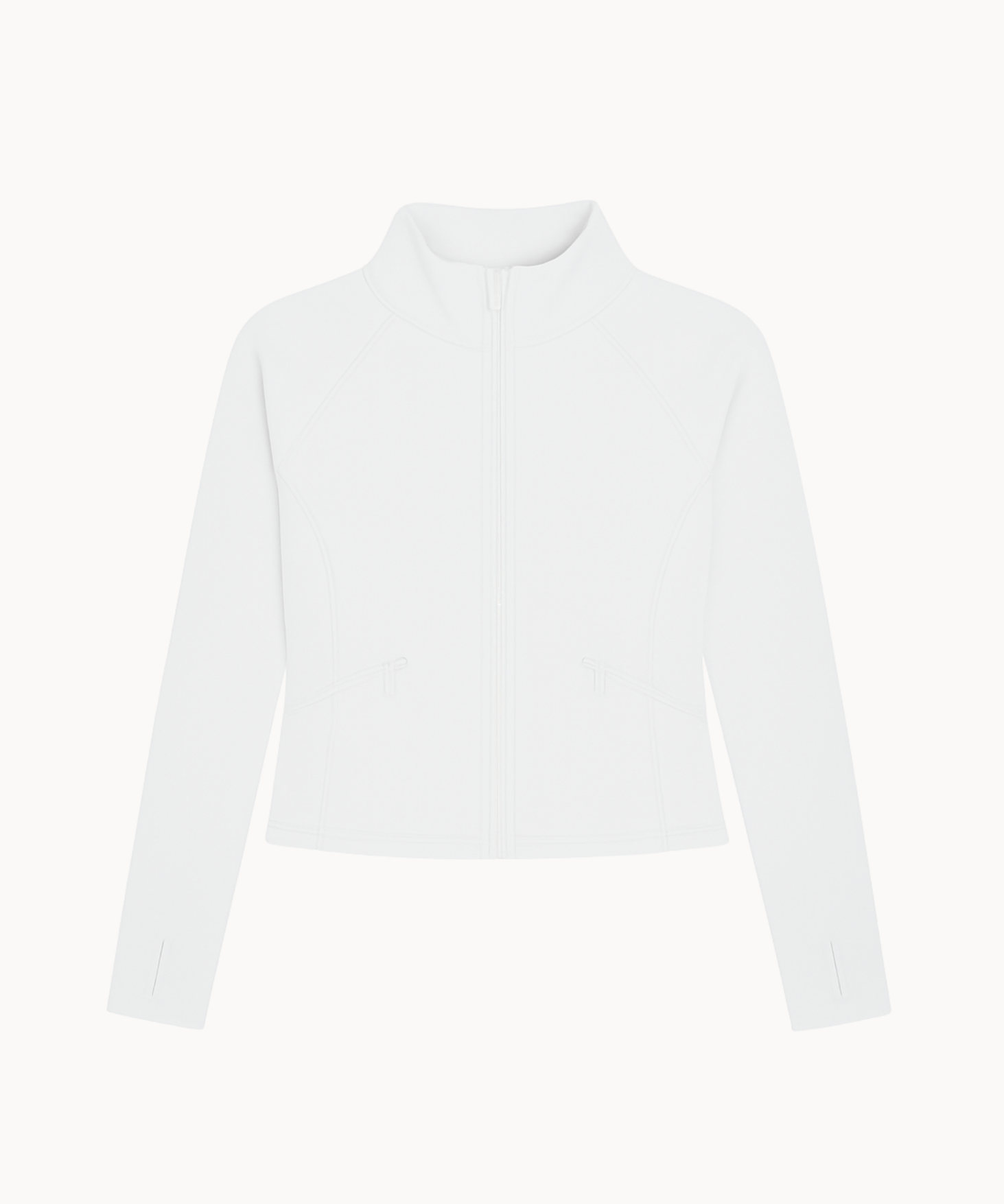 Active Zip Jakke - Hvid - ByStenholt.dk