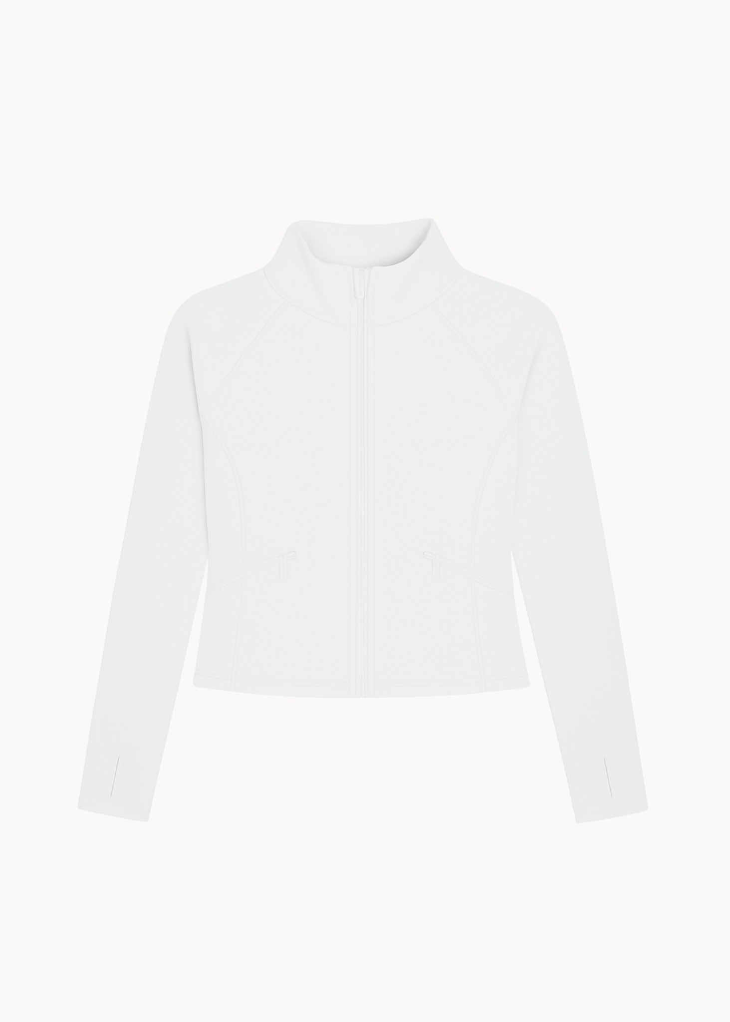 Active Zip Jakke - Hvid - ByStenholt.dk