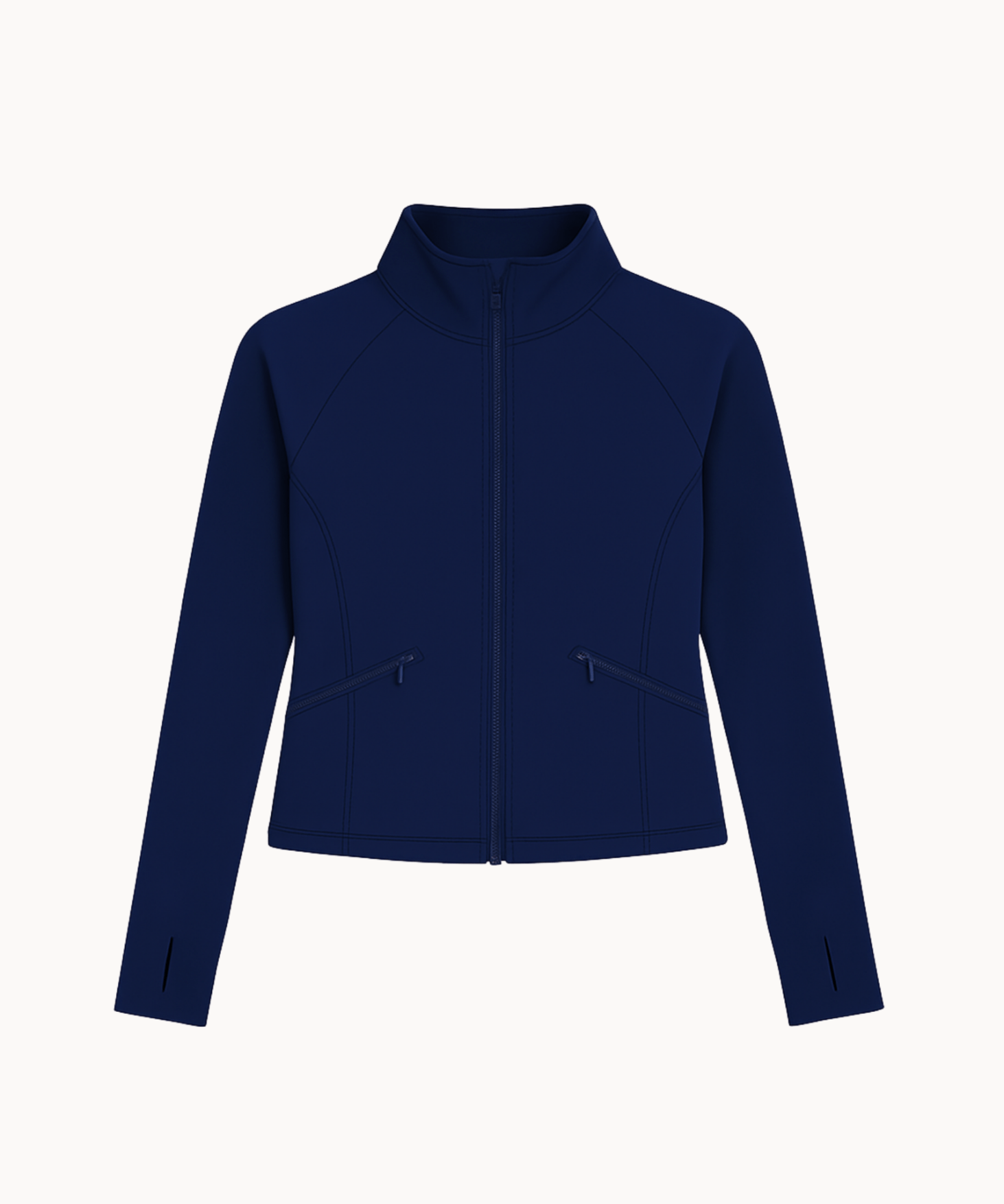 Active Zip Jakke - Navy - ByStenholt.dk