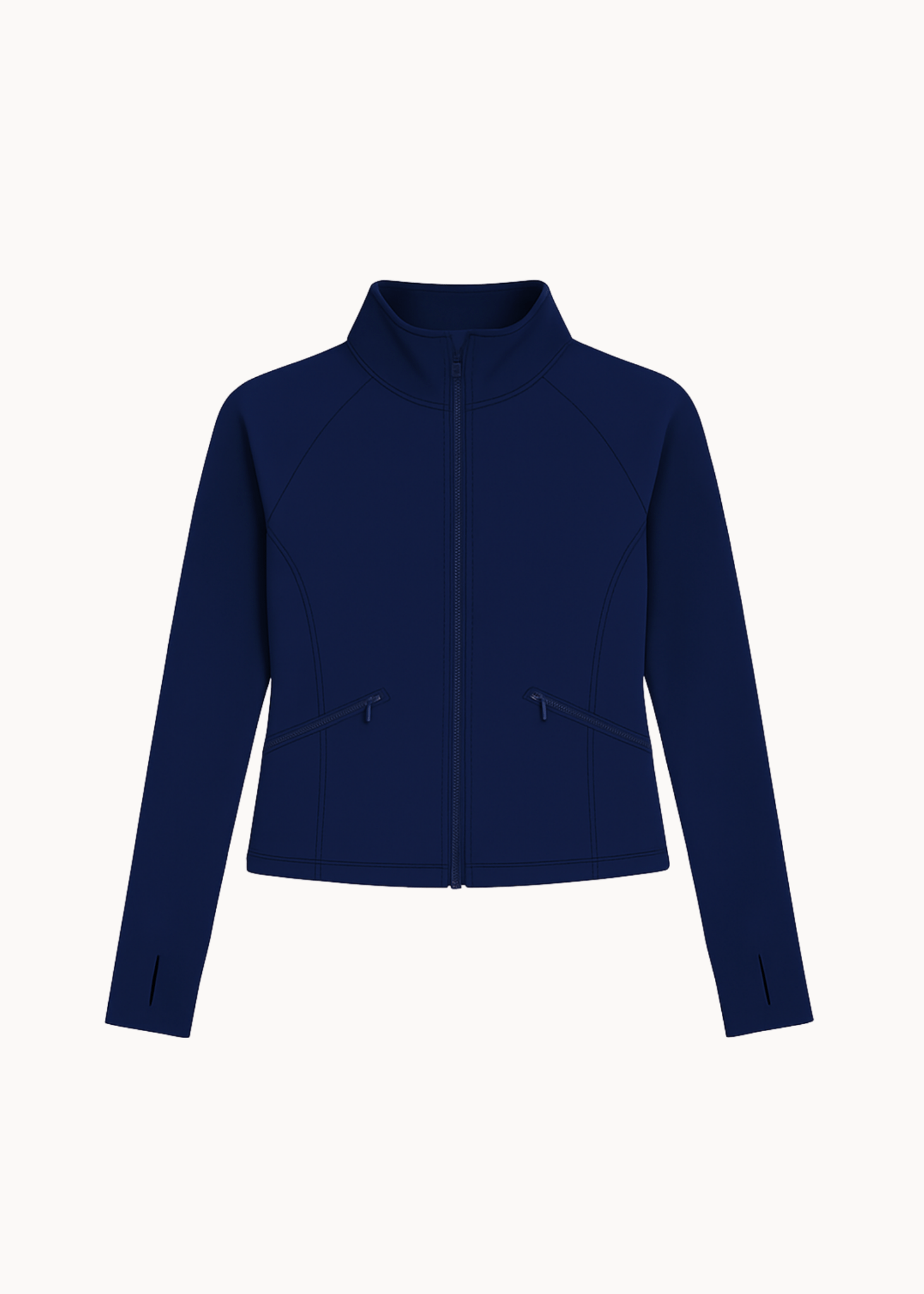 Active Zip Jakke - Navy - ByStenholt.dk