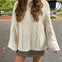 Alma Chunky Strik - Creme - ByStenholt.dk