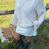 Alma Chunky Strik - Creme - ByStenholt.dk
