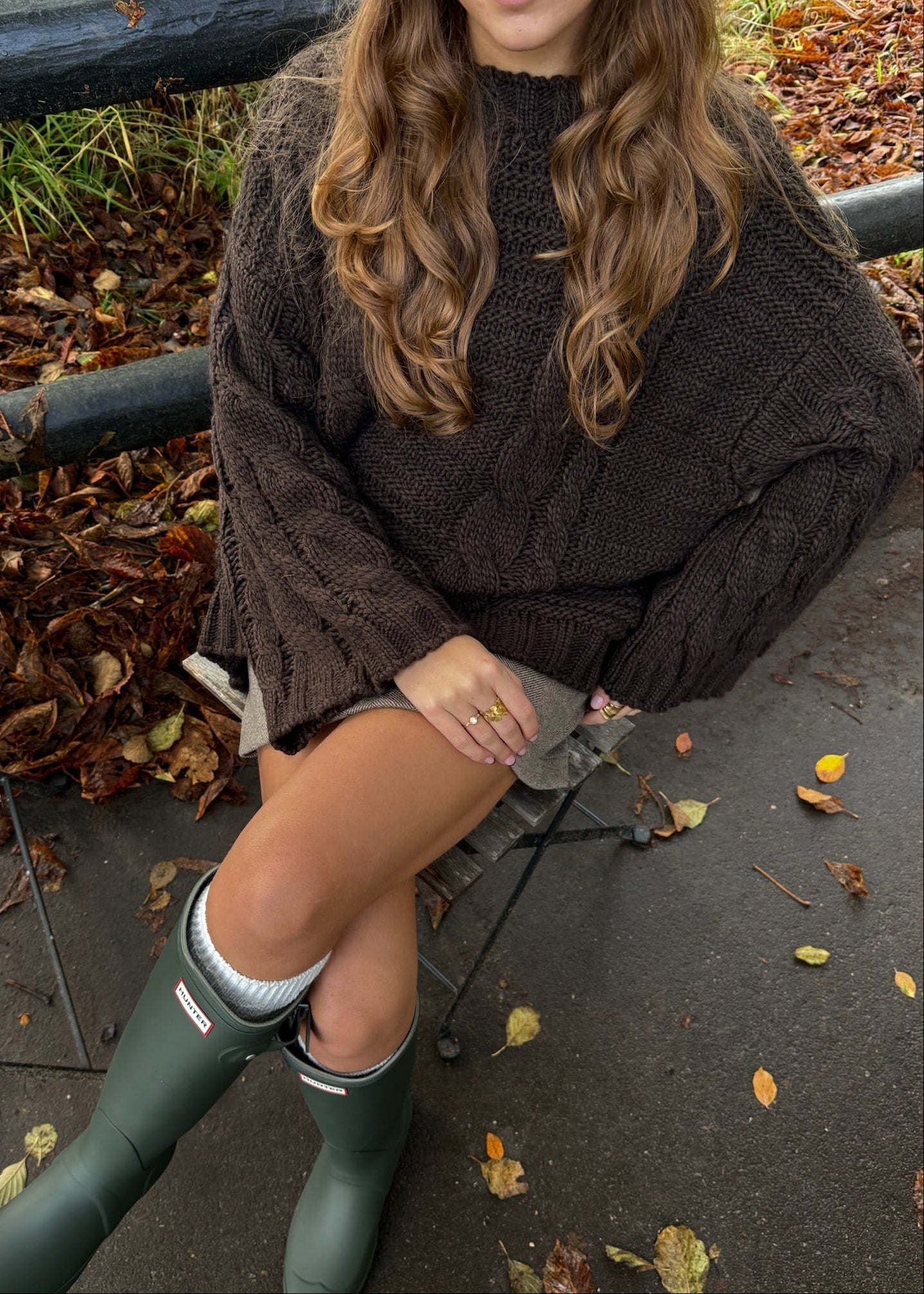 Alma Chunky Strik - Mørkebrun - ByStenholt.dk