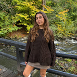 Alma Chunky Strik - Mørkebrun