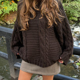 Alma Chunky Strik - Mørkebrun