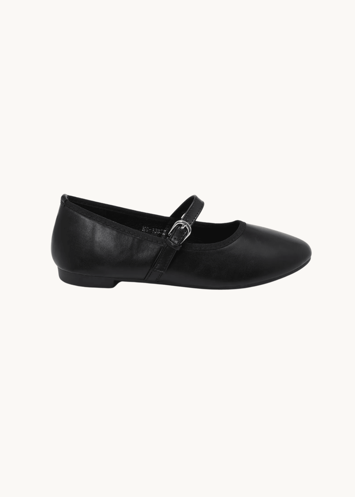 Alva Ballerina med rem - Sort - ByStenholt.dk