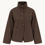 Alva Kort Trenchcoat - Mørkebrun - ByStenholt.dk