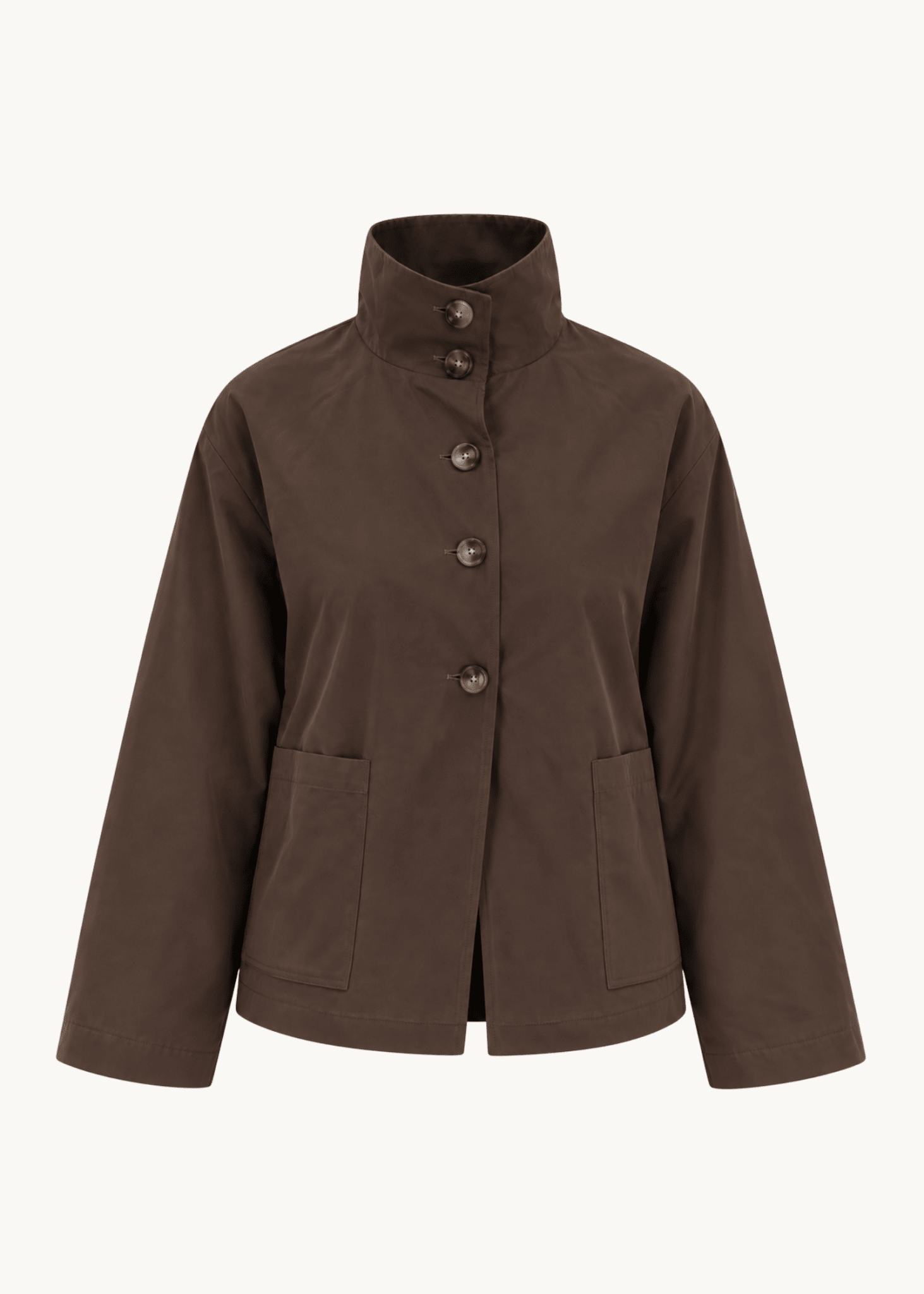 Alva Kort Trenchcoat - Mørkebrun - ByStenholt.dk