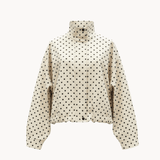 Amara Jakke med Polkaprikker - Creme/Sort