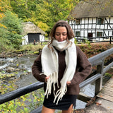 Amour Tørklæde - Lysegrå - ByStenholt.dk