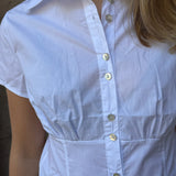 Anja Figursyet Skjorte - Hvid