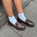 Aria Loafers med Nitter - Mørkebrun