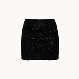 Astra Mini Paillet Nederdel - Sort