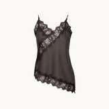 Asymmetrisk Satin Top - Ternet Mørkebrun - ByStenholt.dk