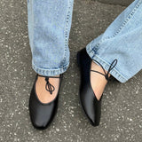 Ballerina med bindebånd - Sort - ByStenholt.dk