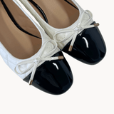 Ballerina med Hæl - Hvid - ByStenholt.dk