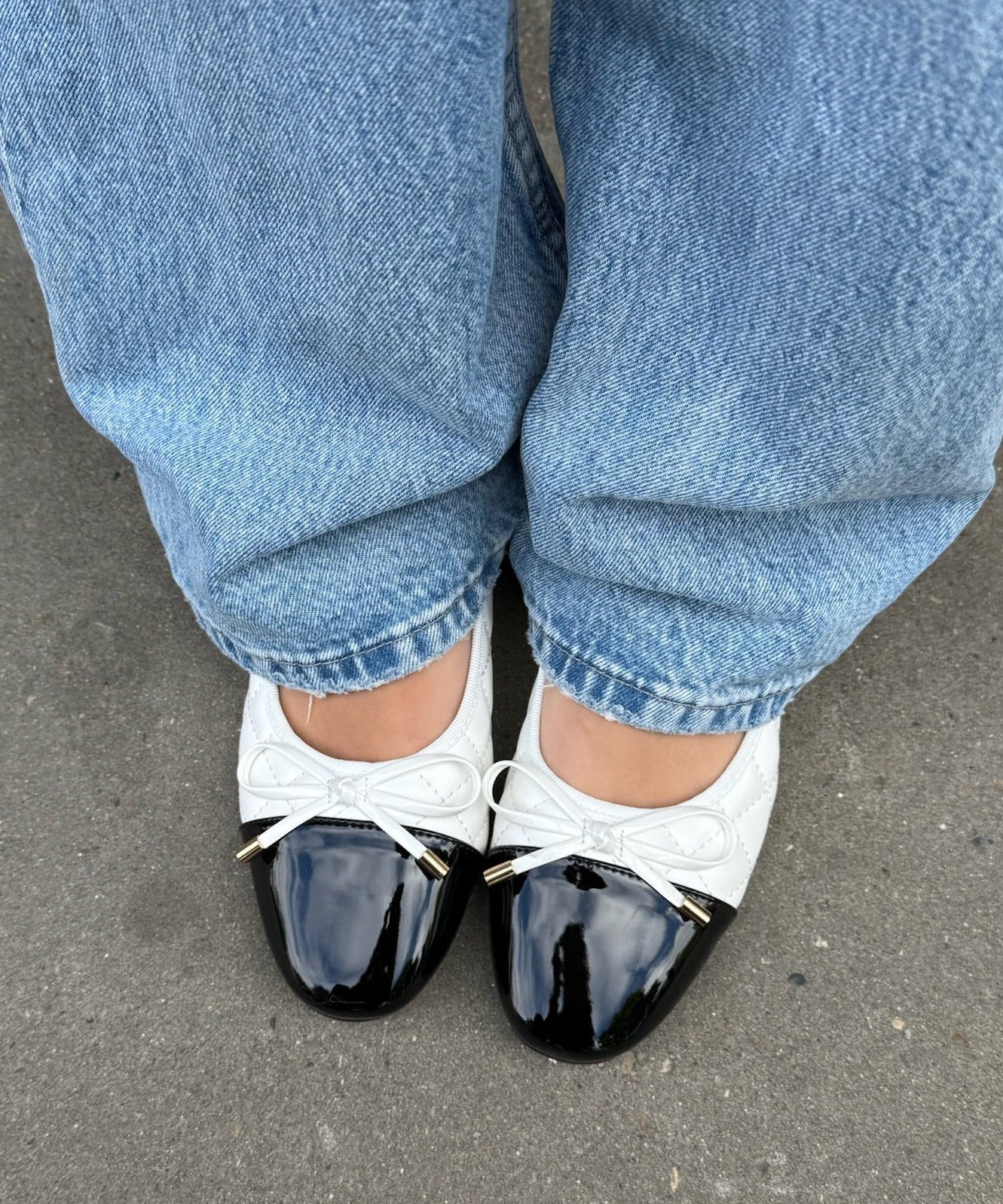 Ballerina med Hæl - Hvid - ByStenholt.dk